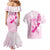 Personalised Aotearoa Breast Cancer Couples Matching Mermaid Dress and Hawaiian Shirt New Zealand Maori Pattern