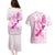 Personalised Aotearoa Breast Cancer Couples Matching Puletasi and Hawaiian Shirt New Zealand Maori Pattern