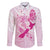 Personalised Aotearoa Breast Cancer Family Matching Long Sleeve Bodycon Dress and Hawaiian Shirt New Zealand Maori Pattern