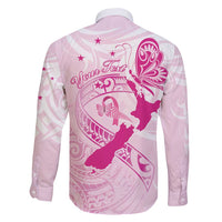 Personalised Aotearoa Breast Cancer Family Matching Mermaid Dress and Hawaiian Shirt New Zealand Maori Pattern