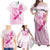 Personalised Aotearoa Breast Cancer Family Matching Off Shoulder Maxi Dress and Hawaiian Shirt New Zealand Maori Pattern