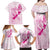 Personalised Aotearoa Breast Cancer Family Matching Off Shoulder Maxi Dress and Hawaiian Shirt New Zealand Maori Pattern