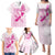 Personalised Aotearoa Breast Cancer Family Matching Puletasi and Hawaiian Shirt New Zealand Maori Pattern