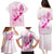 Personalised Aotearoa Breast Cancer Family Matching Puletasi and Hawaiian Shirt New Zealand Maori Pattern