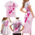 Personalised Aotearoa Breast Cancer Family Matching Short Sleeve Bodycon Dress and Hawaiian Shirt New Zealand Maori Pattern