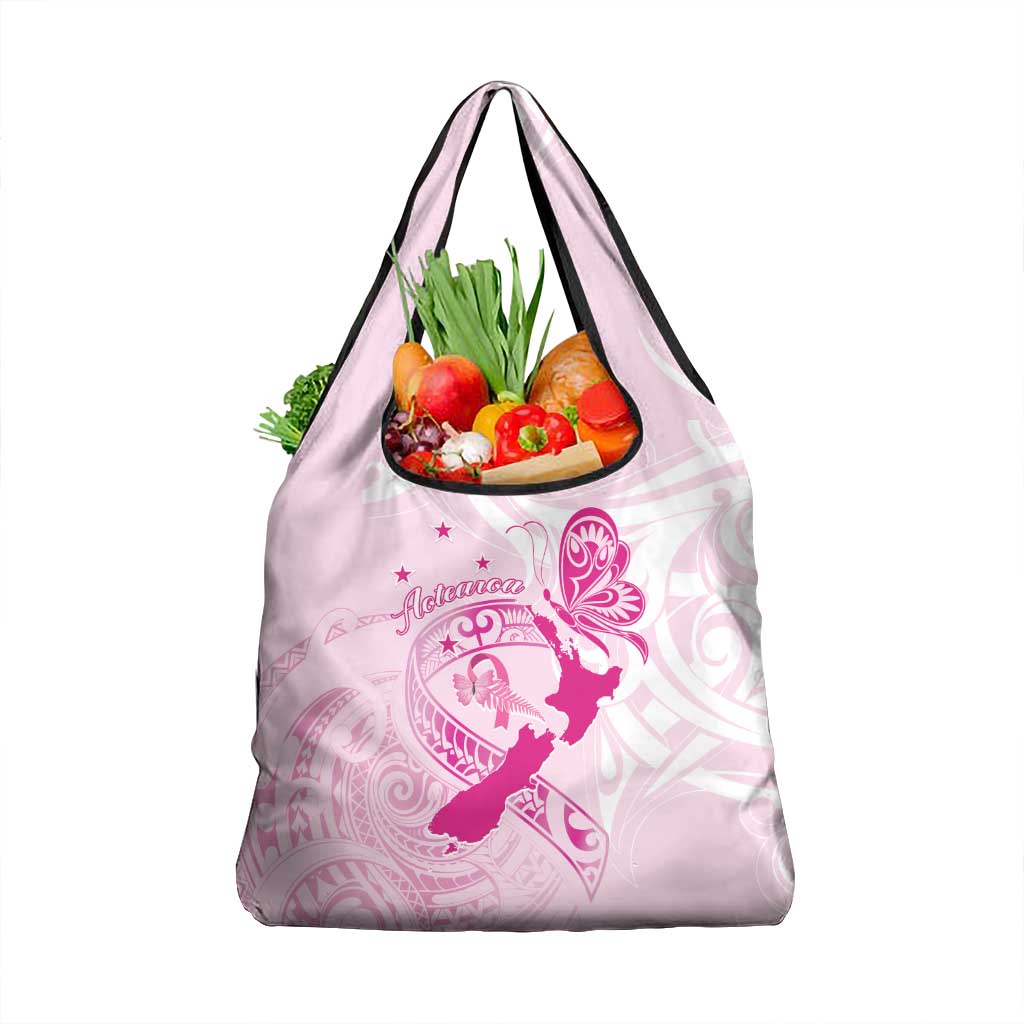 Aotearoa Breast Cancer Grocery Bag New Zealand Maori Pattern LT01 1-pack One Size Pink - Polynesian Pride