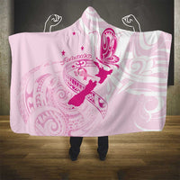 Personalised Aotearoa Breast Cancer Hooded Blanket New Zealand Maori Pattern LT01 - Polynesian Pride