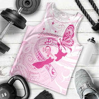 Personalised Aotearoa Breast Cancer Men Tank Top New Zealand Maori Pattern LT01 - Polynesian Pride