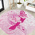 Personalised Aotearoa Breast Cancer Round Carpet New Zealand Maori Pattern