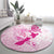 Personalised Aotearoa Breast Cancer Round Carpet New Zealand Maori Pattern