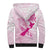 Personalised Aotearoa Breast Cancer Sherpa Hoodie New Zealand Maori Pattern