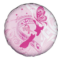 Personalised Aotearoa Breast Cancer Spare Tire Cover New Zealand Maori Pattern LT01 - Polynesian Pride