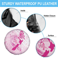 Personalised Aotearoa Breast Cancer Spare Tire Cover New Zealand Maori Pattern LT01 - Polynesian Pride