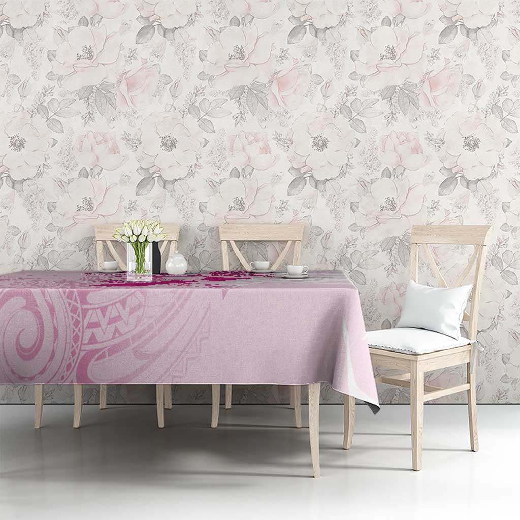 Personalised Aotearoa Breast Cancer Tablecloth New Zealand Maori Pattern LT01 - Polynesian Pride