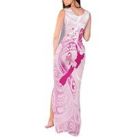 Personalised Aotearoa Breast Cancer Tank Maxi Dress New Zealand Maori Pattern LT01 - Polynesian Pride