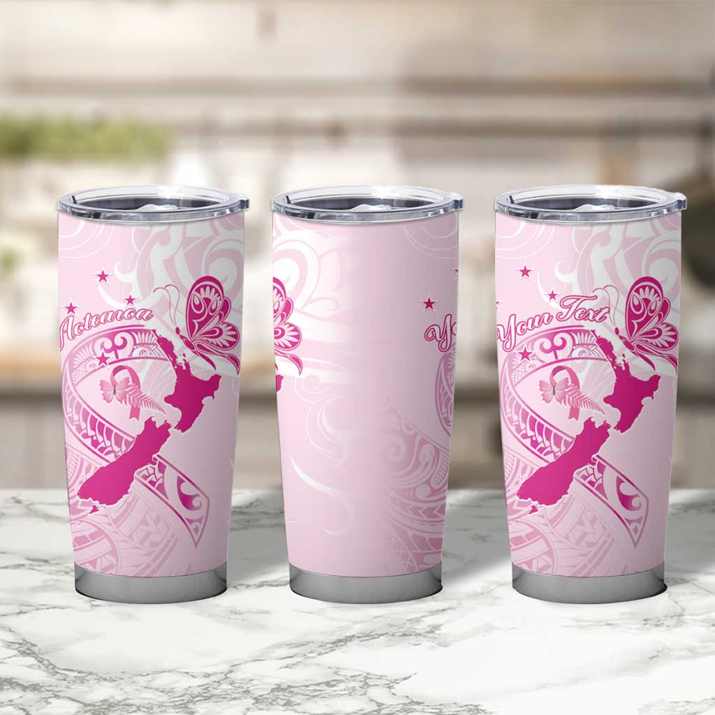 Personalised Aotearoa Breast Cancer Tumbler Cup Maori Pattern LT01 - Polynesian Pride