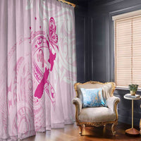 Personalised Aotearoa Breast Cancer Window Curtain New Zealand Maori Pattern LT01 - Polynesian Pride