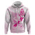 Personalised Aotearoa Breast Cancer Zip Hoodie New Zealand Maori Pattern