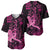 Hawaii Breast Cancer Baseball Jersey Girl Floral Kakau Pattern