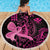 Hawaii Breast Cancer Beach Blanket Girl Floral Kakau Pattern