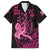 Hawaii Breast Cancer Family Matching Long Sleeve Bodycon Dress and Hawaiian Shirt Girl Floral Kakau Pattern