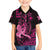 Hawaii Breast Cancer Family Matching Puletasi and Hawaiian Shirt Girl Floral Kakau Pattern