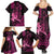 Hawaii Breast Cancer Family Matching Summer Maxi Dress and Hawaiian Shirt Girl Floral Kakau Pattern