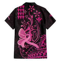 Hawaii Breast Cancer Hawaiian Shirt Girl Floral Kakau Pattern