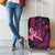 Hawaii Breast Cancer Luggage Cover Girl Floral Kakau Pattern