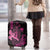 Hawaii Breast Cancer Luggage Cover Girl Floral Kakau Pattern