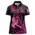 Hawaii Breast Cancer Women Polo Shirt Girl Floral Kakau Pattern