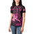 Hawaii Breast Cancer Women Polo Shirt Girl Floral Kakau Pattern