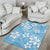 Fiji Tapa Pattern Area Rug Plumeria Floral