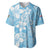 Fiji Tapa Pattern Baseball Jersey Plumeria Floral