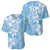 Fiji Tapa Pattern Baseball Jersey Plumeria Floral