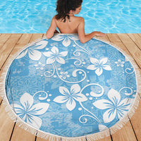 Fiji Tapa Pattern Beach Blanket Plumeria Floral LT01 - Polynesian Pride