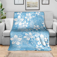 Fiji Tapa Pattern Blanket Plumeria Floral LT01 - Polynesian Pride