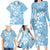 Fiji Tapa Pattern Family Matching Long Sleeve Bodycon Dress and Hawaiian Shirt Plumeria Floral