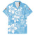 Fiji Tapa Pattern Family Matching Long Sleeve Bodycon Dress and Hawaiian Shirt Plumeria Floral