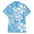 Fiji Tapa Pattern Family Matching Long Sleeve Bodycon Dress and Hawaiian Shirt Plumeria Floral