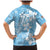 Fiji Tapa Pattern Family Matching Mermaid Dress and Hawaiian Shirt Plumeria Floral