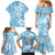 Fiji Tapa Pattern Family Matching Mermaid Dress and Hawaiian Shirt Plumeria Floral