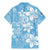 Fiji Tapa Pattern Family Matching Mermaid Dress and Hawaiian Shirt Plumeria Floral