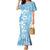 Fiji Tapa Pattern Family Matching Mermaid Dress and Hawaiian Shirt Plumeria Floral