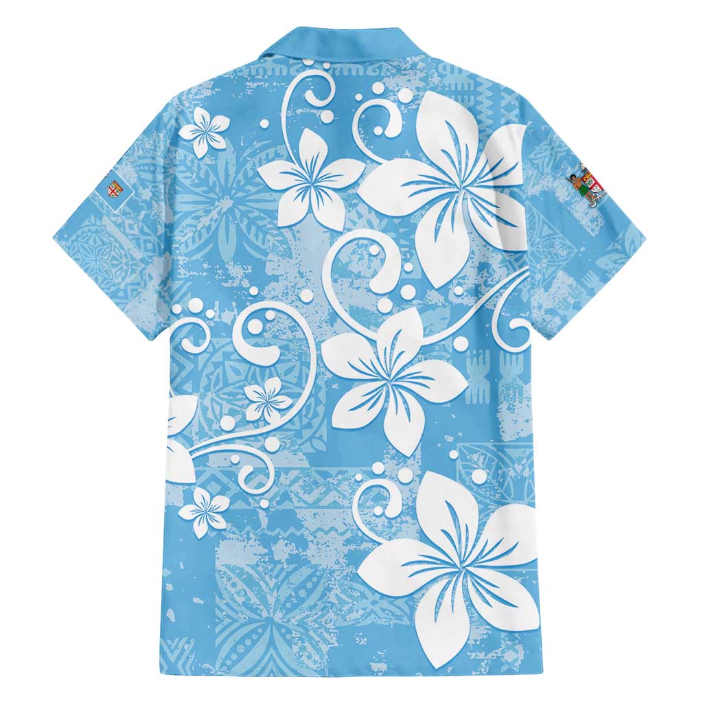 Fiji Tapa Pattern Family Matching Puletasi and Hawaiian Shirt Plumeria Floral LT01 - Polynesian Pride