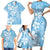 Fiji Tapa Pattern Family Matching Short Sleeve Bodycon Dress and Hawaiian Shirt Plumeria Floral