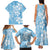 Fiji Tapa Pattern Family Matching Tank Maxi Dress and Hawaiian Shirt Plumeria Floral