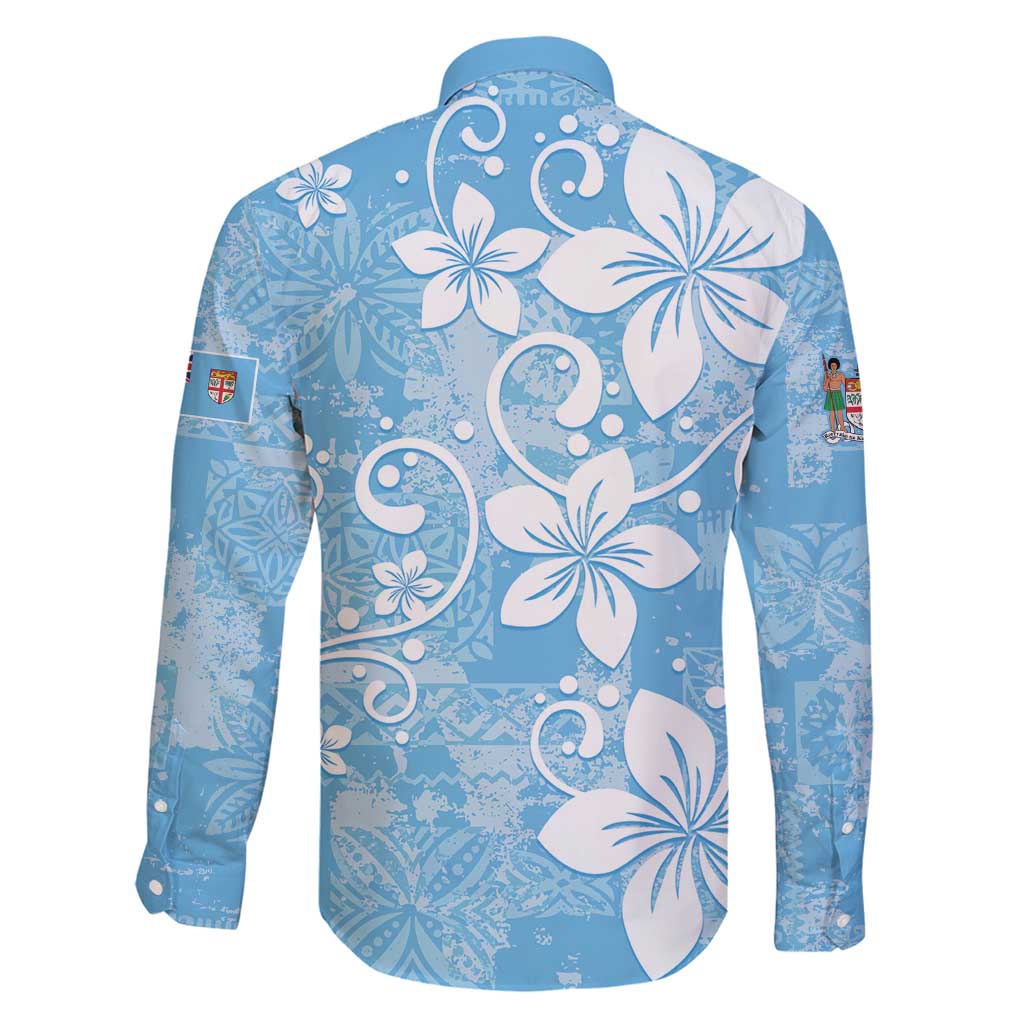Fiji Tapa Pattern Family Matching Tank Maxi Dress and Hawaiian Shirt Plumeria Floral LT01 - Polynesian Pride