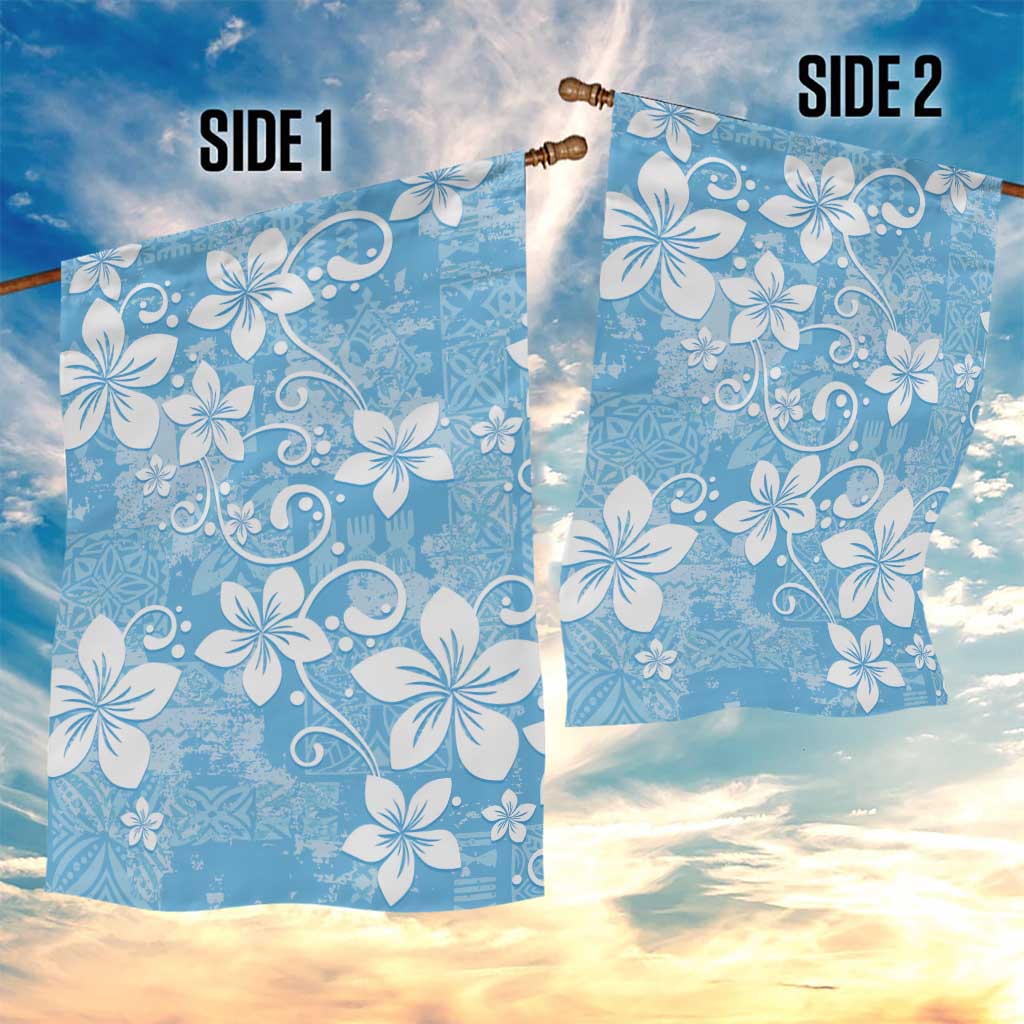 Fiji Tapa Pattern Garden Flag Plumeria Floral LT01 - Polynesian Pride