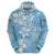 Fiji Tapa Pattern Hoodie Plumeria Floral